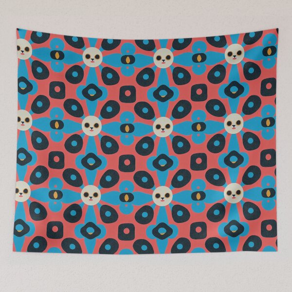 Item preview, Cute Flower Pattern in White, Pink, Blue and Yellow  designed and sold by Fine Prints.