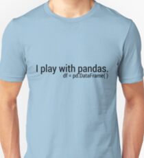 Camiseta unisex Yo juego con pandas