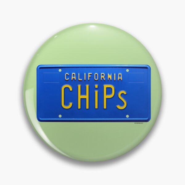 Item preview, CHIPS California 1970s Blue License Plate designed and sold by hotroddude.