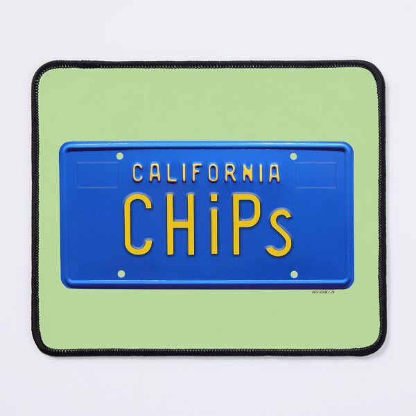Item preview, CHIPS California 1970s Blue License Plate designed and sold by hotroddude.