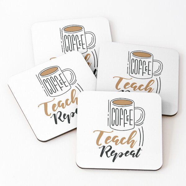 Item preview, COFFEE TEACH REPEAT designed and sold by SticerOcean.