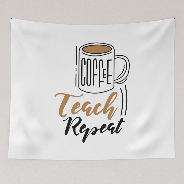 Item preview, COFFEE TEACH REPEAT designed and sold by SticerOcean.