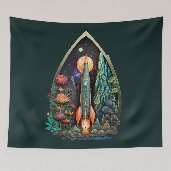 Item preview, Rocketship in Paradise designed and sold by Garbonzo00.