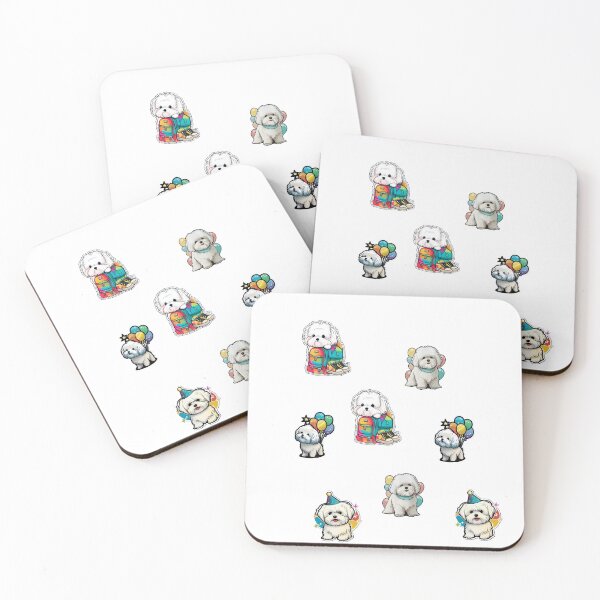Item preview, Dogs Birthday Shih Tzu Man Woman Child White Colourful STICKER PACK designed and sold by Furry-BFF.