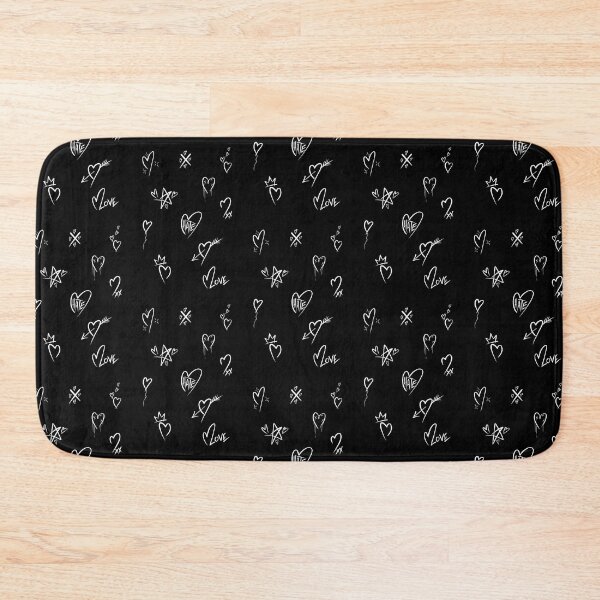 Item preview, Love Heart Doodle | Heart Scribble Repeat Pattern White on Black | Heart Doodle Pack designed and sold by Mitch616Art.