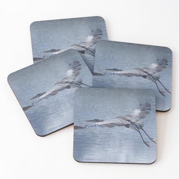 Item preview, Great blue heron in flight designed and sold by Zina Stromberg.