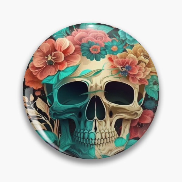 Artikelvorschau, blumiges Skelett entworfen und verkauft von LoveyDesign.