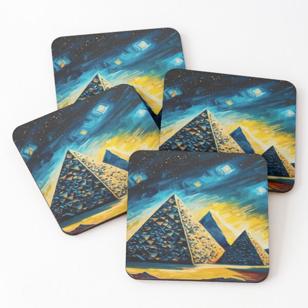 Item preview, Impressionist Abstract Pyramids designed and sold by mind-melt-er.