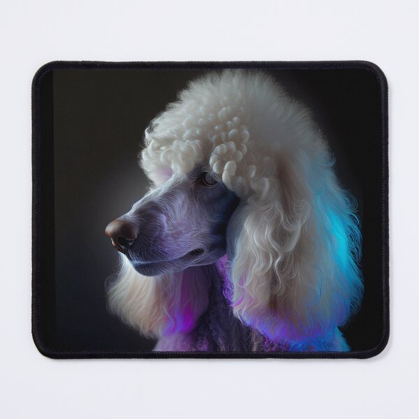 Item preview, Graceful Elegance: An Epic Lighting Portrait of a White Standard Poodle designed and sold by McGee-Artistry.