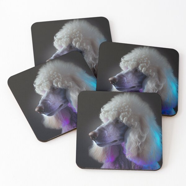 Item preview, Graceful Elegance: An Epic Lighting Portrait of a White Standard Poodle designed and sold by McGee-Artistry.