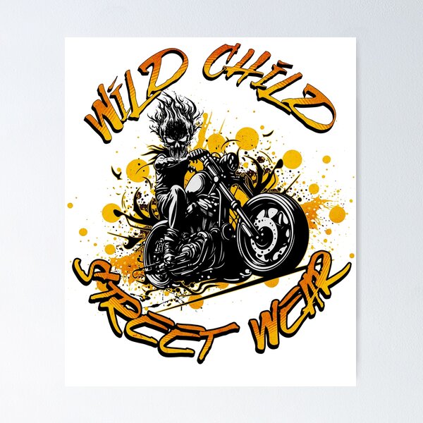 Artikelvorschau, Wild Child Street Wear Hemd entworfen und verkauft von Rich Summers Art.