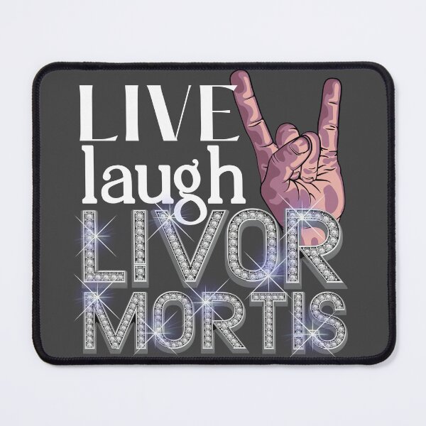 Item preview, Live, Laugh, Livor Mortis Sticker designed and sold by SceneOfTheCrime.