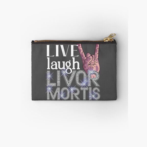 Item preview, Live, Laugh, Livor Mortis Sticker designed and sold by SceneOfTheCrime.