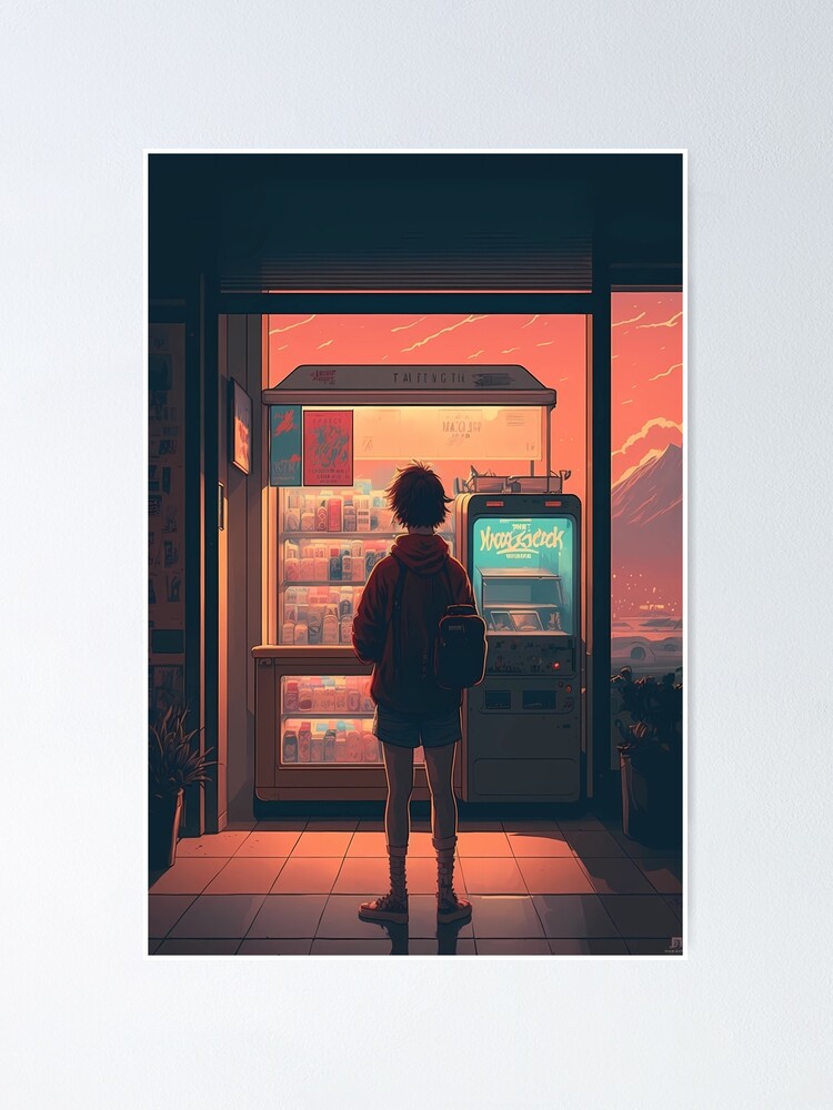 Anime, Girl, Original (Anime), Vending Machine, HD wallpaper | Peakpx