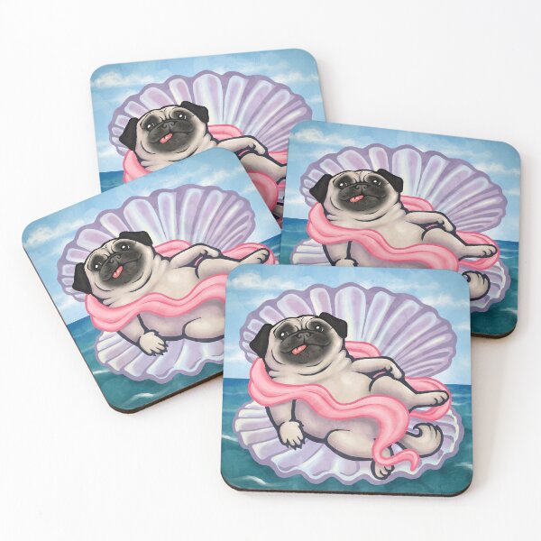 Item preview, Birth of Venus Pug / Paint Me Like One of your French Girls Pug designed and sold by StudioMarimo.