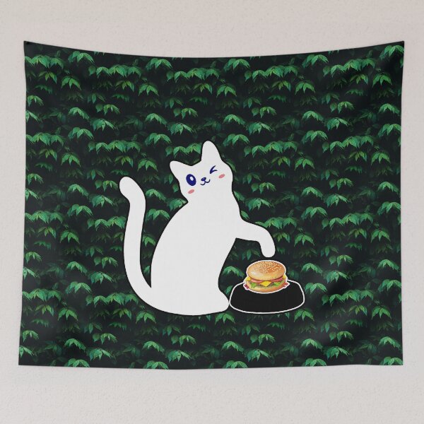Item preview, cat eat burger designed and sold by Catsloversdotme.