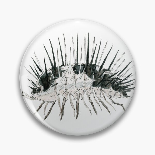 Item preview, White Skull Spiky Isopod designed and sold by paintedpansy.