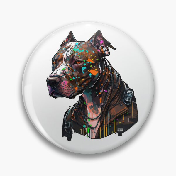 Artikelvorschau, CyberPunk-Pitbull Nr. 15 entworfen und verkauft von OregonArtForAll.