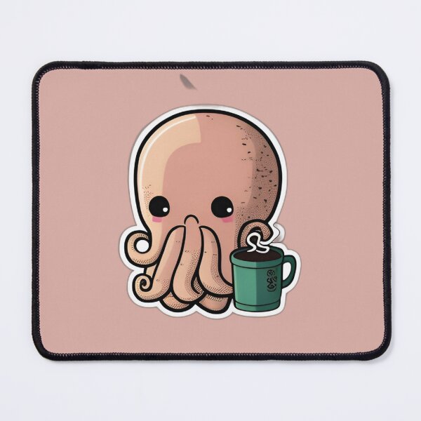 Item preview, Octopus Drinking Coffee designed and sold by beluxe.