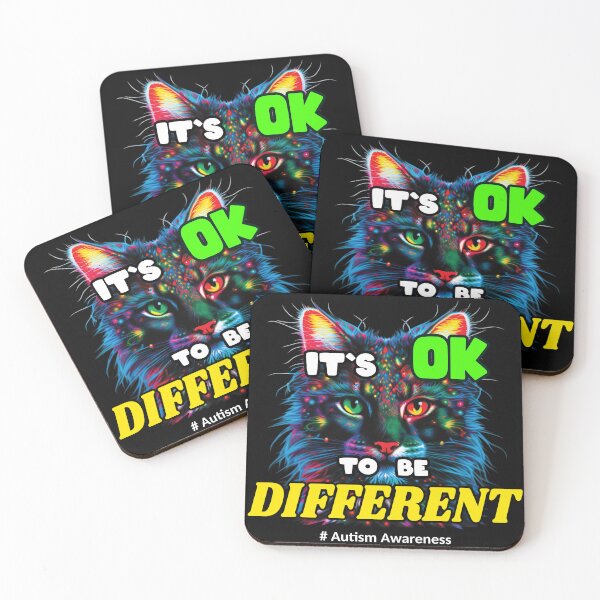 Item preview,  Its Ok To Be Different Autism Awareness Acceptance Women Kid Cat designed and sold by Animal-ink.