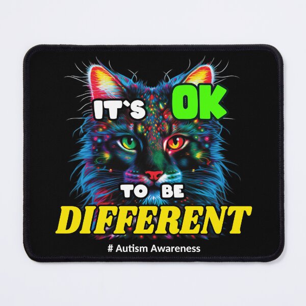 Item preview,  Its Ok To Be Different Autism Awareness Acceptance Women Kid Cat designed and sold by Animal-ink.