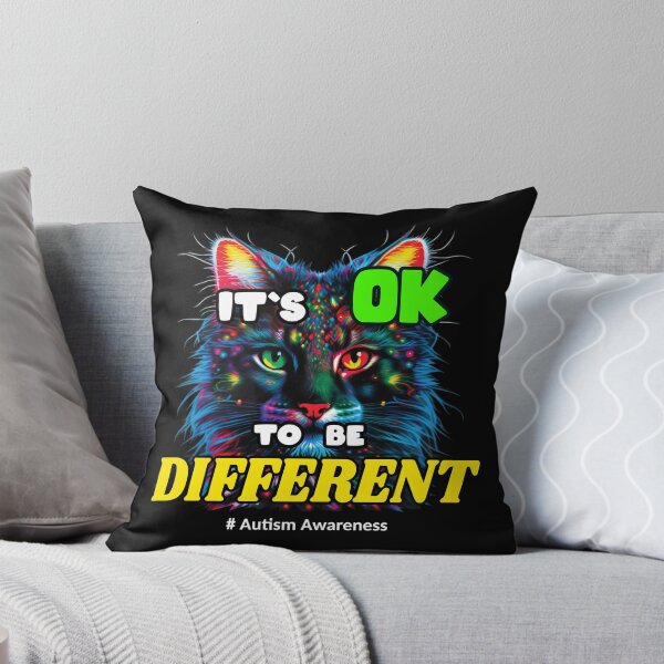 Item preview,  Its Ok To Be Different Autism Awareness Acceptance Women Kid Cat designed and sold by Animal-ink.