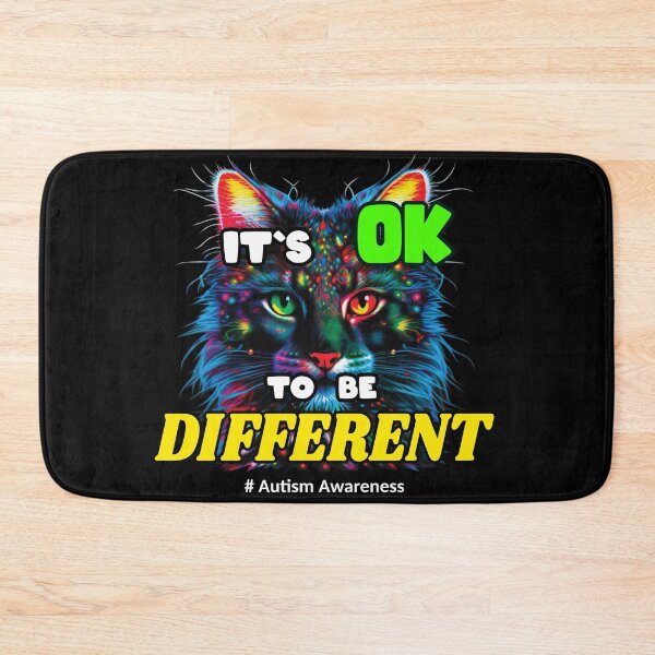 Item preview,  Its Ok To Be Different Autism Awareness Acceptance Women Kid Cat designed and sold by Animal-ink.