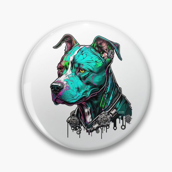 Artikelvorschau, Cyberpunk-Pitbull Nr. 16 entworfen und verkauft von OregonArtForAll.
