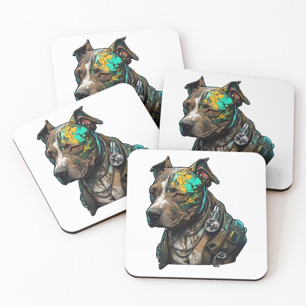 Artikelvorschau, Cyberpunk-Pitbull Nr. 17 entworfen und verkauft von OregonArtForAll.