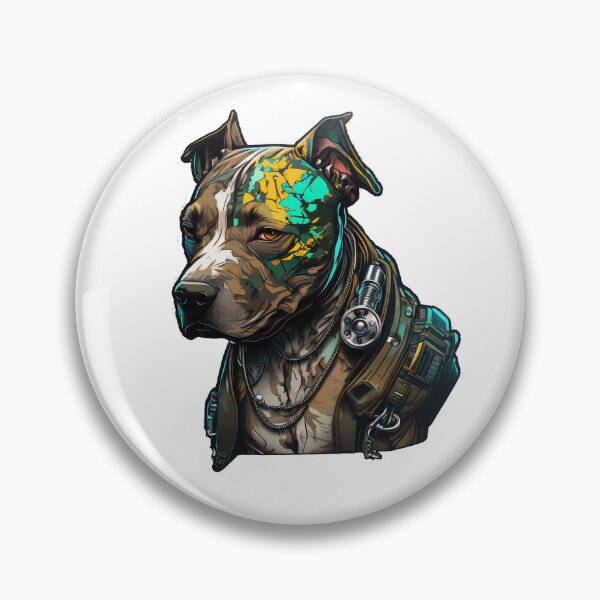 Artikelvorschau,  Cyberpunk-Pitbull Nr. 17 entworfen und verkauft von OregonArtForAll.