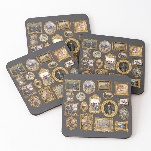Item preview, Iconography of the hunting horn and the venery with baroque gilt frames. designed and sold by Zal-Production.