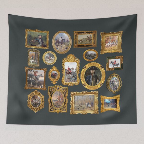 Item preview, Iconography of the hunting horn and the venery with baroque gilt frames. designed and sold by Zal-Production.