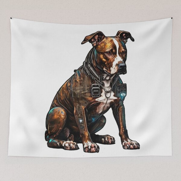 Artikelvorschau, CyberPunk-Pitbull Nr. 19 entworfen und verkauft von OregonArtForAll.