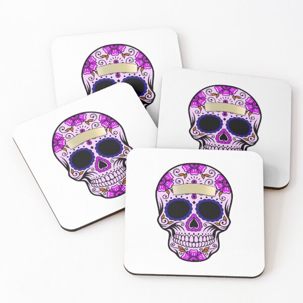 Item preview, Pink and blue skull candy illustration designed and sold by Gile-Shop.