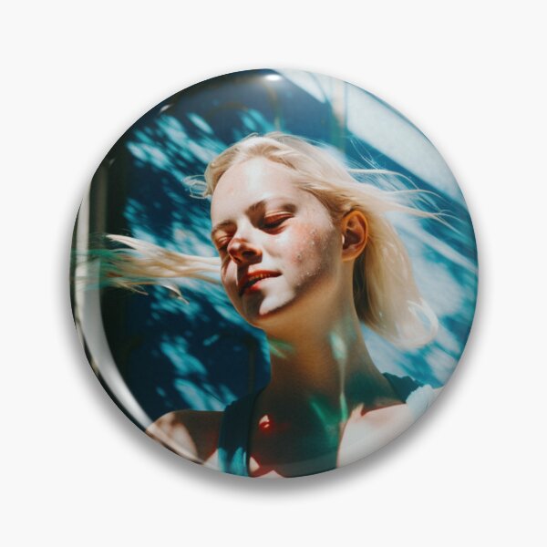 Item preview, Portrait of blond and blue woman designed and sold by jsebouvi.