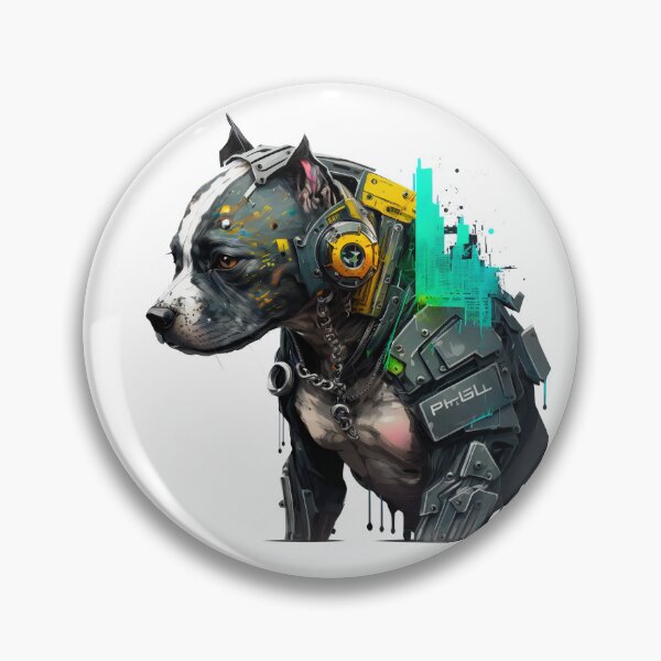 Artikelvorschau, CyberPunk DJ Pitbull #1 entworfen und verkauft von OregonArtForAll.