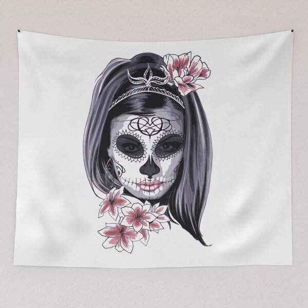 Item preview, La Calavera Catrina Skull Drawing Day of the Dead designed and sold by Gile-Shop.