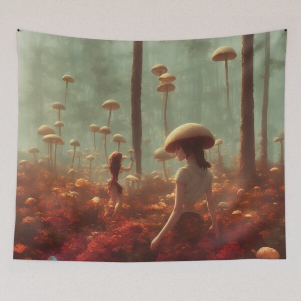 Item preview, The Mushroom Pickers designed and sold by Fungal-Art.