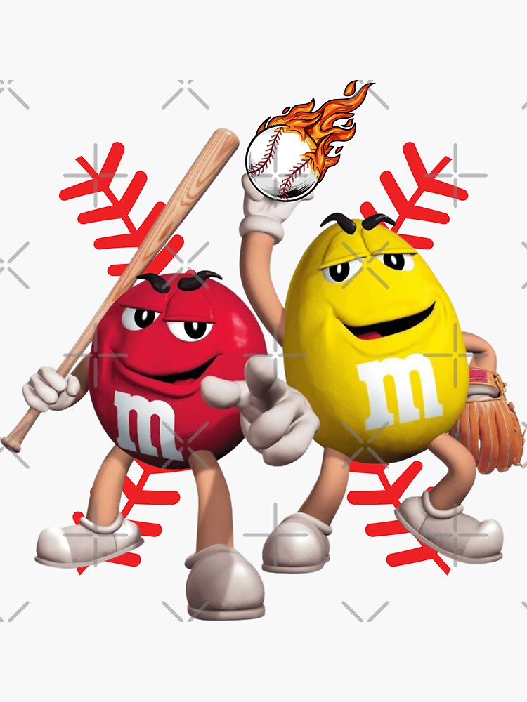 m&m red and yellow sticker WITH NUTS - Pro Sport Stickers