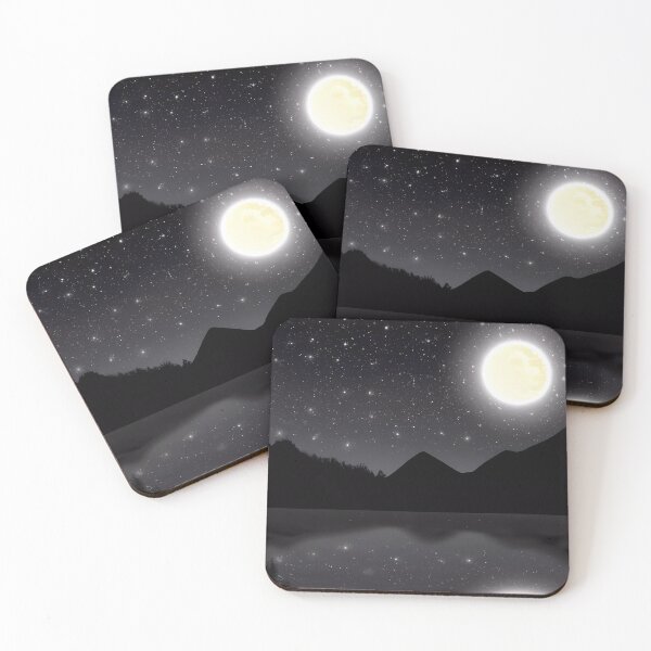 Item preview, Lake with moonlight designed and sold by Helleradi.