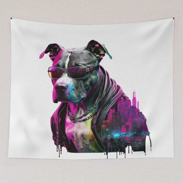Artikelvorschau, CyberPunk DJ Pitbull #6 entworfen und verkauft von OregonArtForAll.