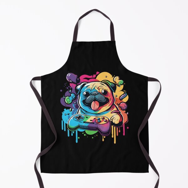 Item preview, Colorful Kawaii Dog Pug Gamer designed and sold by Leonardo Palumbo.