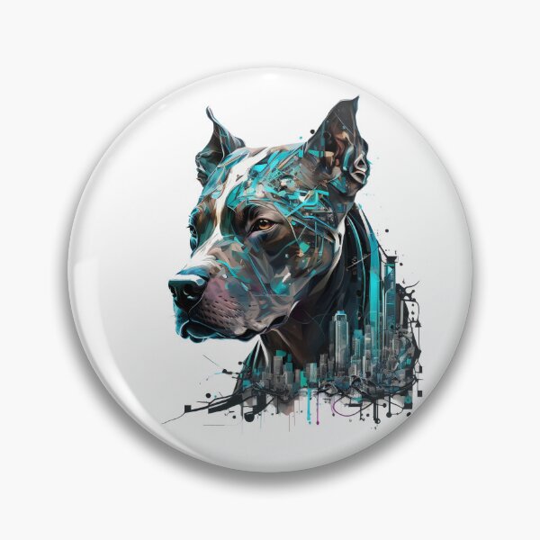 Artikelvorschau, Cyberpunk-Pitbull Nr. 23 entworfen und verkauft von OregonArtForAll.