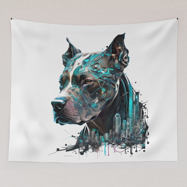 Artikelvorschau, Cyberpunk-Pitbull Nr. 23 entworfen und verkauft von OregonArtForAll.