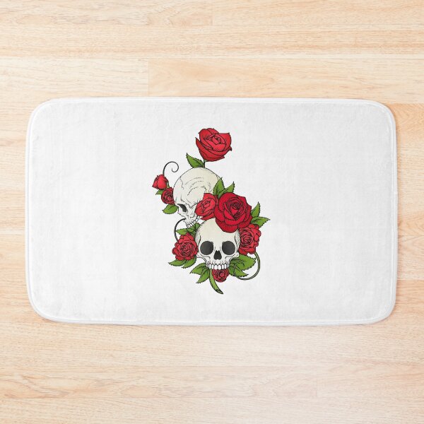 Item preview, Skulls and rose flowers designed and sold by Gile-Shop.