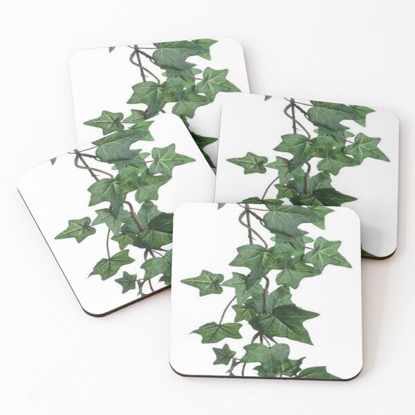 Item preview, GREEN IVY PATTERNS  WHITE ART designed and sold by sharlesart.