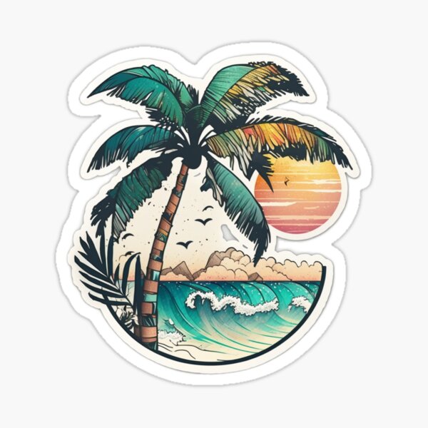 Palm Tree Sticker for Sale by Costeen  Palm tree sticker, Tree stickers,  Tumblr stickers
