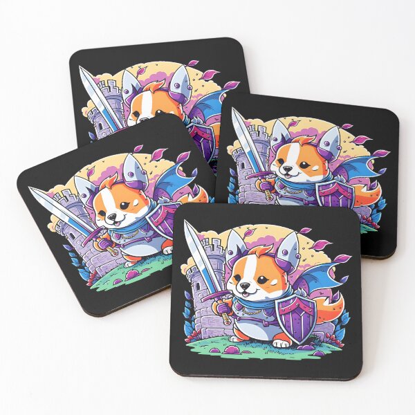 Item preview, Colorful Kawaii Dog Corgi Knight designed and sold by Leonardo Palumbo.