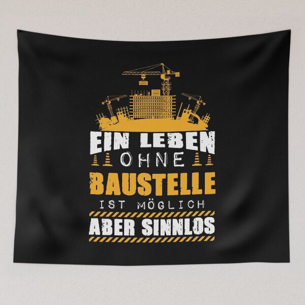 Item preview, Leben Ohne Baustelle Sinnlos Handwerker Geschenk Bauarbeiter designed and sold by Lenny Stahl.