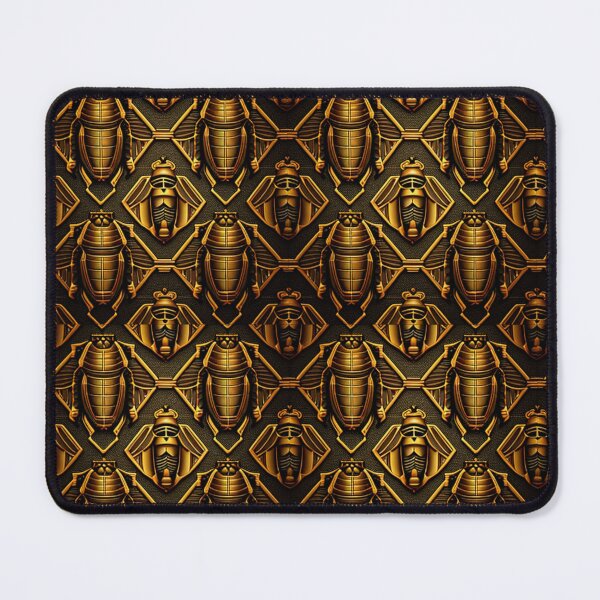 Item preview, Gold Egyptian Scarab Beetle Fabric Textile Pattern designed and sold by Alladin7.